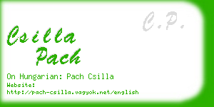 csilla pach business card